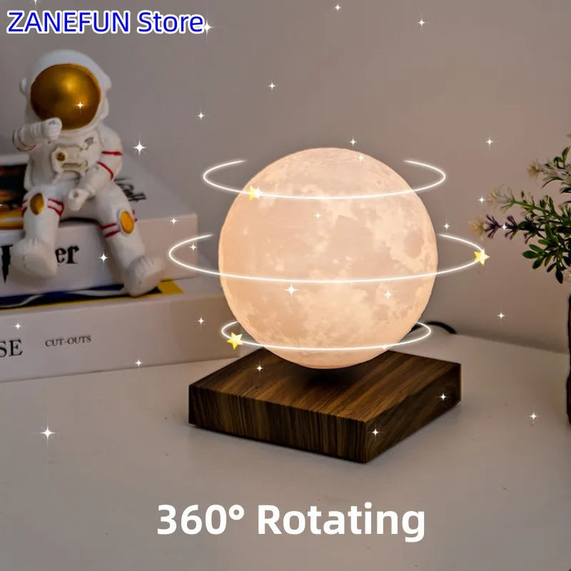 3D Printed Magnetic Levitating Moon Lamp Globe Creative Office Home Decoration Unique Gifts